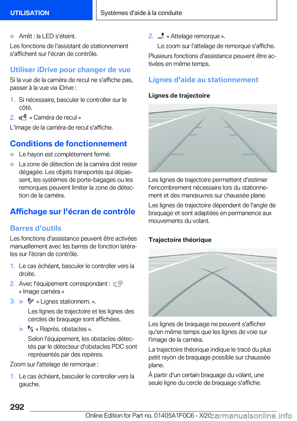 BMW X6 2021  Notices Demploi (in French) 'x�A�r�r�ê�t��:��l�a��L�E�D��s�'�é�t�e�i�n�t�.
�L�e�s��f�o�n�c�t�i�o�n�s��d�e��l�'�a�s�s�i�s�t�a�n�t��d�e��s�t�a�t�i�o�n�n�e�m�e�n�t
�s�'�a�f�f�i�c�h�e�n�t��s�u�r��l�'