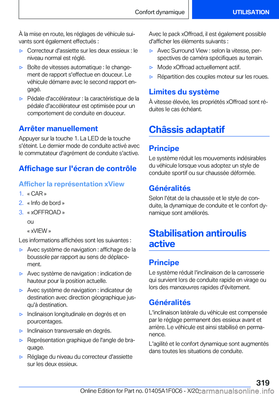 BMW X6 2021  Notices Demploi (in French) �