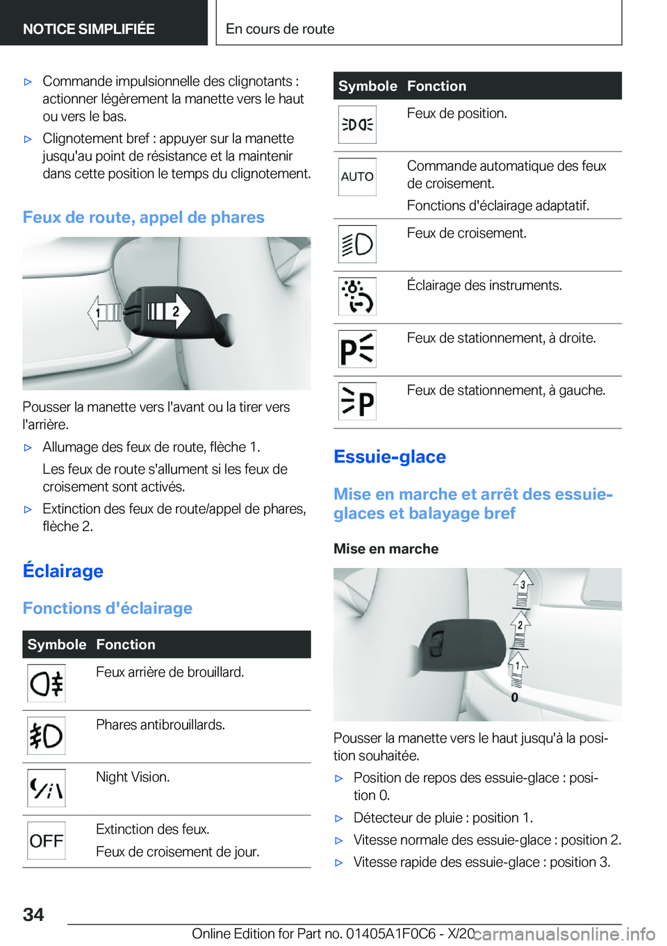 BMW X6 2021  Notices Demploi (in French) 'x�C�o�m�m�a�n�d�e��i�m�p�u�l�s�i�o�n�n�e�l�l�e��d�e�s��c�l�i�g�n�o�t�a�n�t�s��:
�a�c�t�i�o�n�n�e�r��l�é�g�è�r�e�m�e�n�t��l�a��m�a�n�e�t�t�e��v�e�r�s��l�e��h�a�u�t �o�u��v�e�r�s��l�e