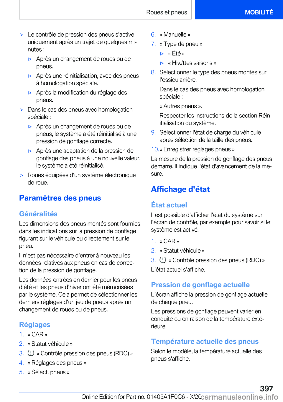 BMW X6 2021  Notices Demploi (in French) 'x�L�e��c�o�n�t�r�