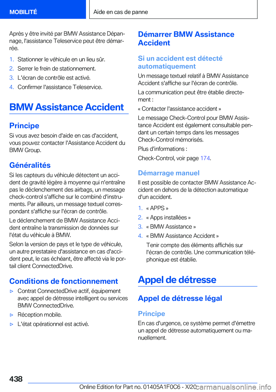 BMW X6 2021  Notices Demploi (in French) �A�p�r�è�s��y��ê�t�r�e��i�n�v�i�t�é��p�a�r��B�M�W��A�s�s�i�s�t�a�n�c�e��D�é�p�a�nj
�n�a�g�e�,��l�'�a�s�s�i�s�t�a�n�c�e��T�e�l�e�s�e�r�v�i�c�e��p�e�u�t��ê�t�r�e��d�é�m�a�rj �r�
