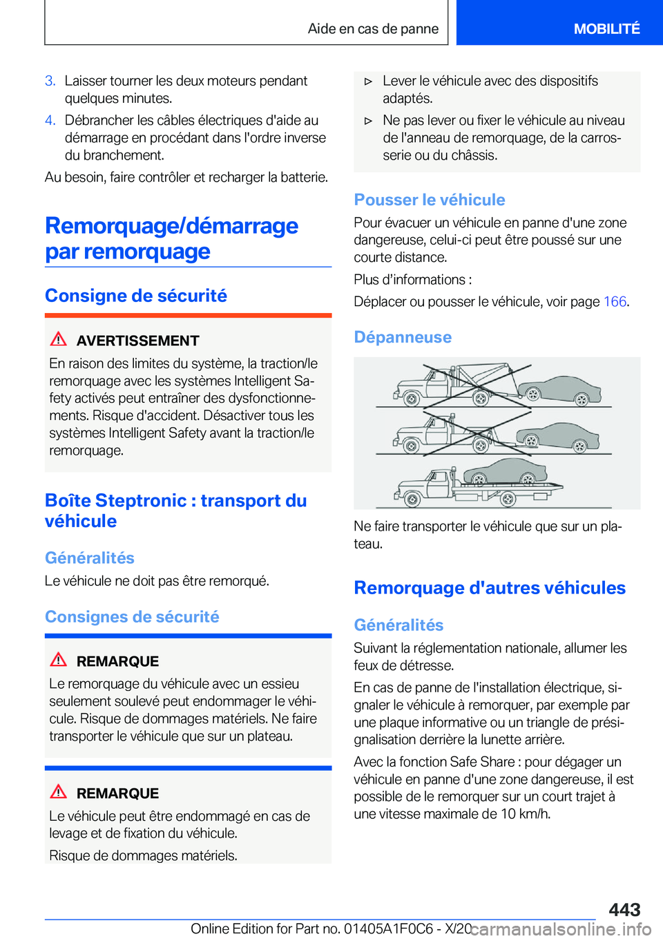 BMW X6 2021  Notices Demploi (in French) �3�.�L�a�i�s�s�e�r��t�o�u�r�n�e�r��l�e�s��d�e�u�x��m�o�t�e�u�r�s��p�e�n�d�a�n�t
�q�u�e�l�q�u�e�s��m�i�n�u�t�e�s�.�4�.�D�é�b�r�a�n�c�h�e�r��l�e�s��c�
