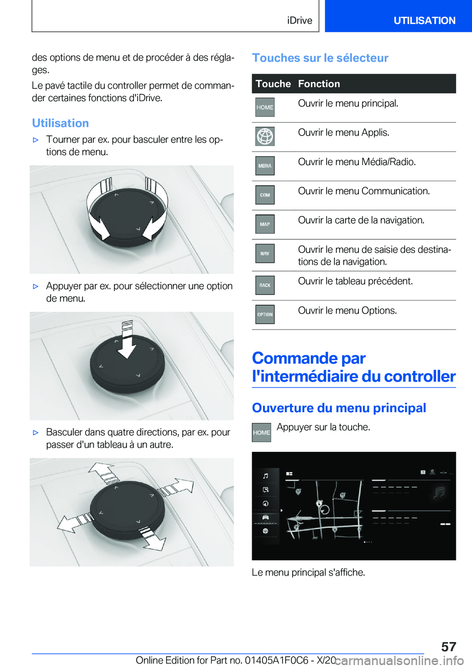 BMW X6 2021  Notices Demploi (in French) �d�e�s��o�p�t�i�o�n�s��d�e��m�e�n�u��e�t��d�e��p�r�o�c�é�d�e�r��