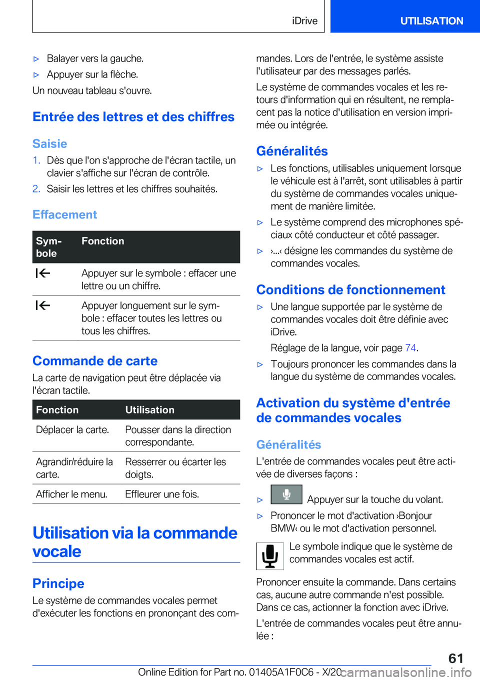 BMW X6 2021  Notices Demploi (in French) 'x�B�a�l�a�y�e�r��v�e�r�s��l�a��g�a�u�c�h�e�.'x�A�p�p�u�y�e�r��s�u�r��l�a��f�l�è�c�h�e�.
�U�n��n�o�u�v�e�a�u��t�a�b�l�e�a�u��s�'�o�u�v�r�e�.
�E�n�t�r�é�e��d�e�s��l�e�t�t�r�e�s