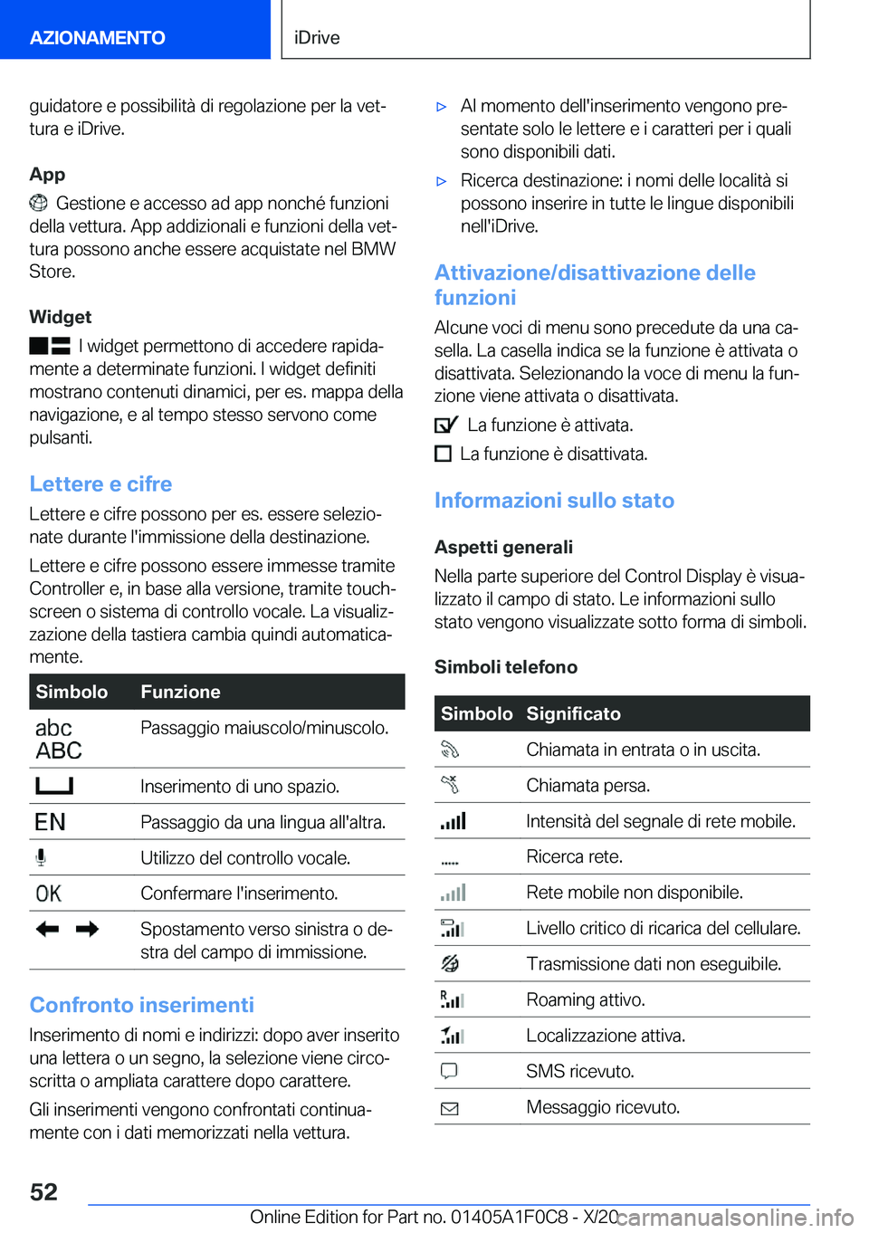 BMW X6 2021  Libretti Di Uso E manutenzione (in Italian) �g�u�i�d�a�t�o�r�e��e��p�o�s�s�i�b�i�l�i�t�