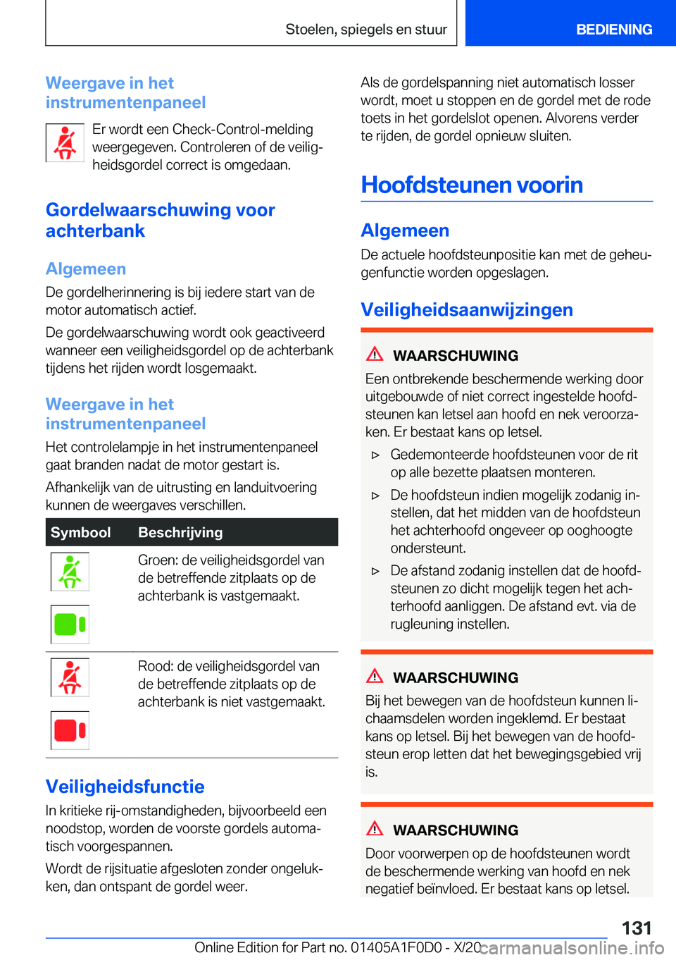 BMW X6 2021  Instructieboekjes (in Dutch) �W�e�e�r�g�a�v�e��i�n��h�e�t
�i�n�s�t�r�u�m�e�n�t�e�n�p�a�n�e�e�l
�E�r��w�o�r�d�t��e�e�n��C�h�e�c�k�-�C�o�n�t�r�o�l�-�m�e�l�d�i�n�g�w�e�e�r�g�e�g�e�v�e�n�.��C�o�n�t�r�o�l�e�r�e�n��o�f��d�e��v