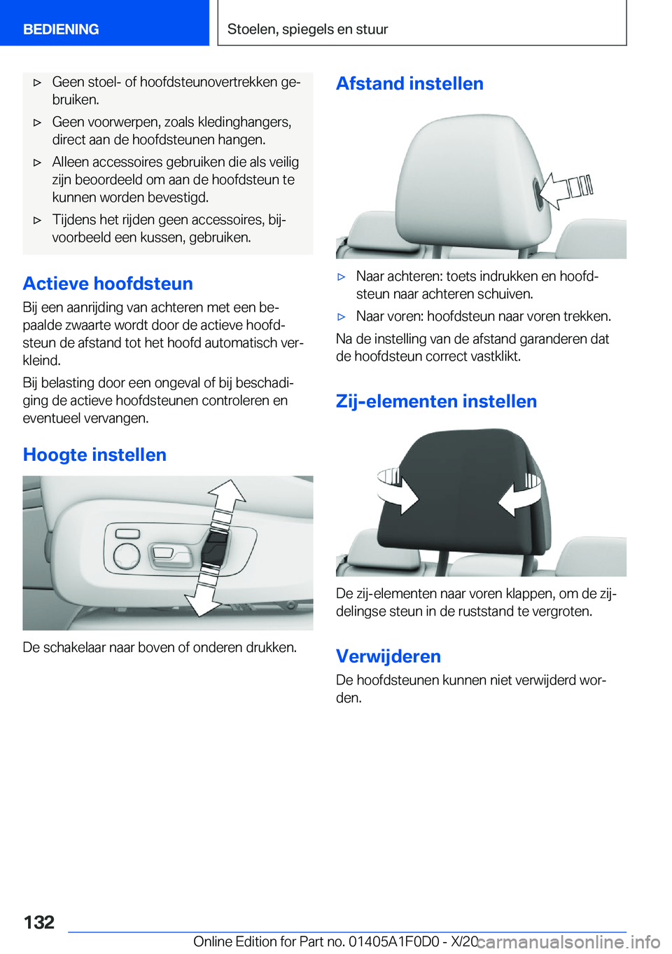 BMW X6 2021  Instructieboekjes (in Dutch) 'x�G�e�e�n��s�t�o�e�l�-��o�f��h�o�o�f�d�s�t�e�u�n�o�v�e�r�t�r�e�k�k�e�n��g�ej�b�r�u�i�k�e�n�.'x�G�e�e�n��v�o�o�r�w�e�r�p�e�n�,��z�o�a�l�s��k�l�e�d�i�n�g�h�a�n�g�e�r�s�,
�d�i�r�e�c�t��