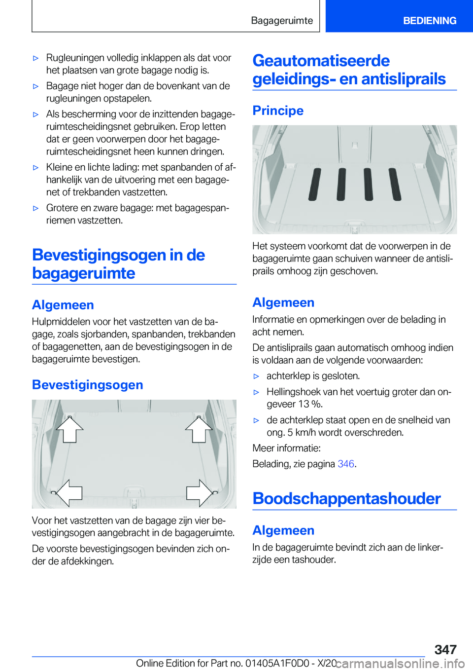 BMW X6 2021  Instructieboekjes (in Dutch) 'x�R�u�g�l�e�u�n�i�n�g�e�n��v�o�l�l�e�d�i�g��i�n�k�l�a�p�p�e�n��a�l�s��d�a�t��v�o�o�r
�h�e�t��p�l�a�a�t�s�e�n��v�a�n��g�r�o�t�e��b�a�g�a�g�e��n�o�d�i�g��i�s�.'x�B�a�g�a�g�e��n�i�e�