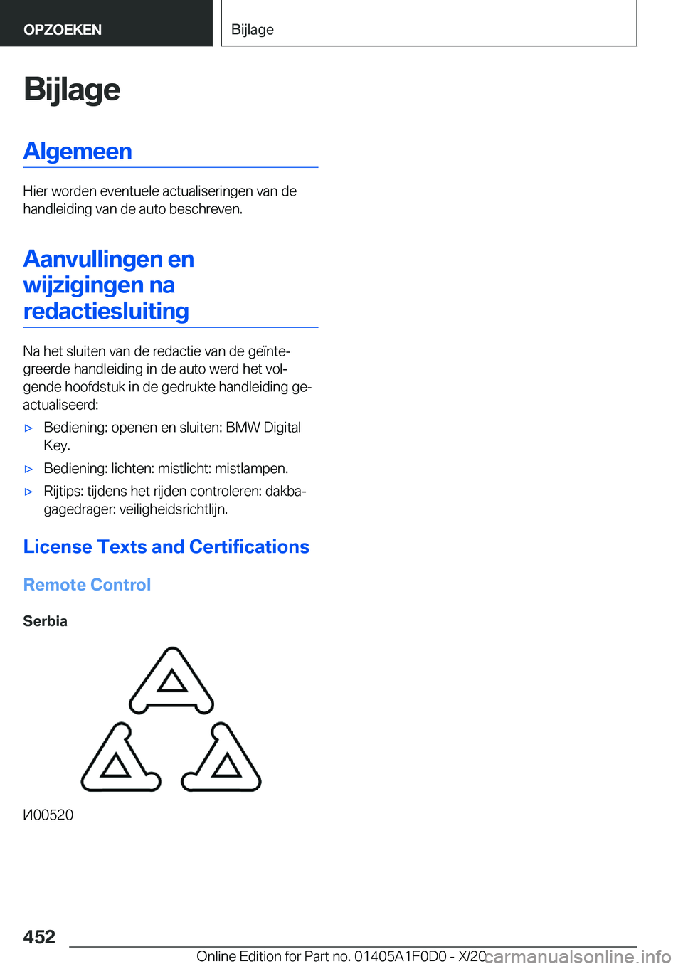 BMW X6 2021  Instructieboekjes (in Dutch) �B�i�j�l�a�g�e�A�l�g�e�m�e�e�n
�H�i�e�r��w�o�r�d�e�n��e�v�e�n�t�u�e�l�e��a�c�t�u�a�l�i�s�e�r�i�n�g�e�n��v�a�n��d�e
�h�a�n�d�l�e�i�d�i�n�g��v�a�n��d�e��a�u�t�o��b�e�s�c�h�r�e�v�e�n�.
�A�a�n�v�