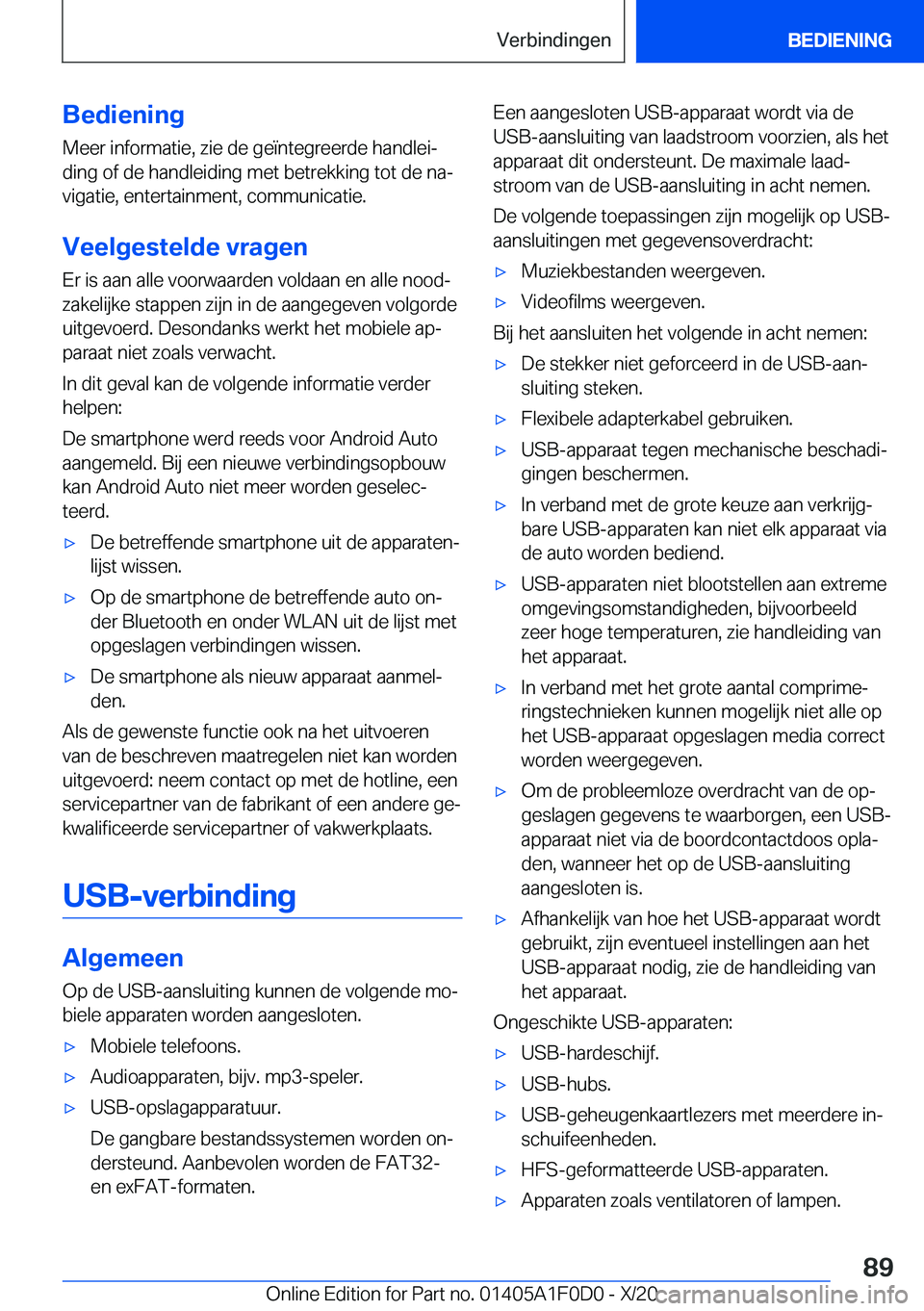 BMW X6 2021  Instructieboekjes (in Dutch) �B�e�d�i�e�n�i�n�g
�M�e�e�r��i�n�f�o�r�m�a�t�i�e�,��z�i�e��d�e��g�e�