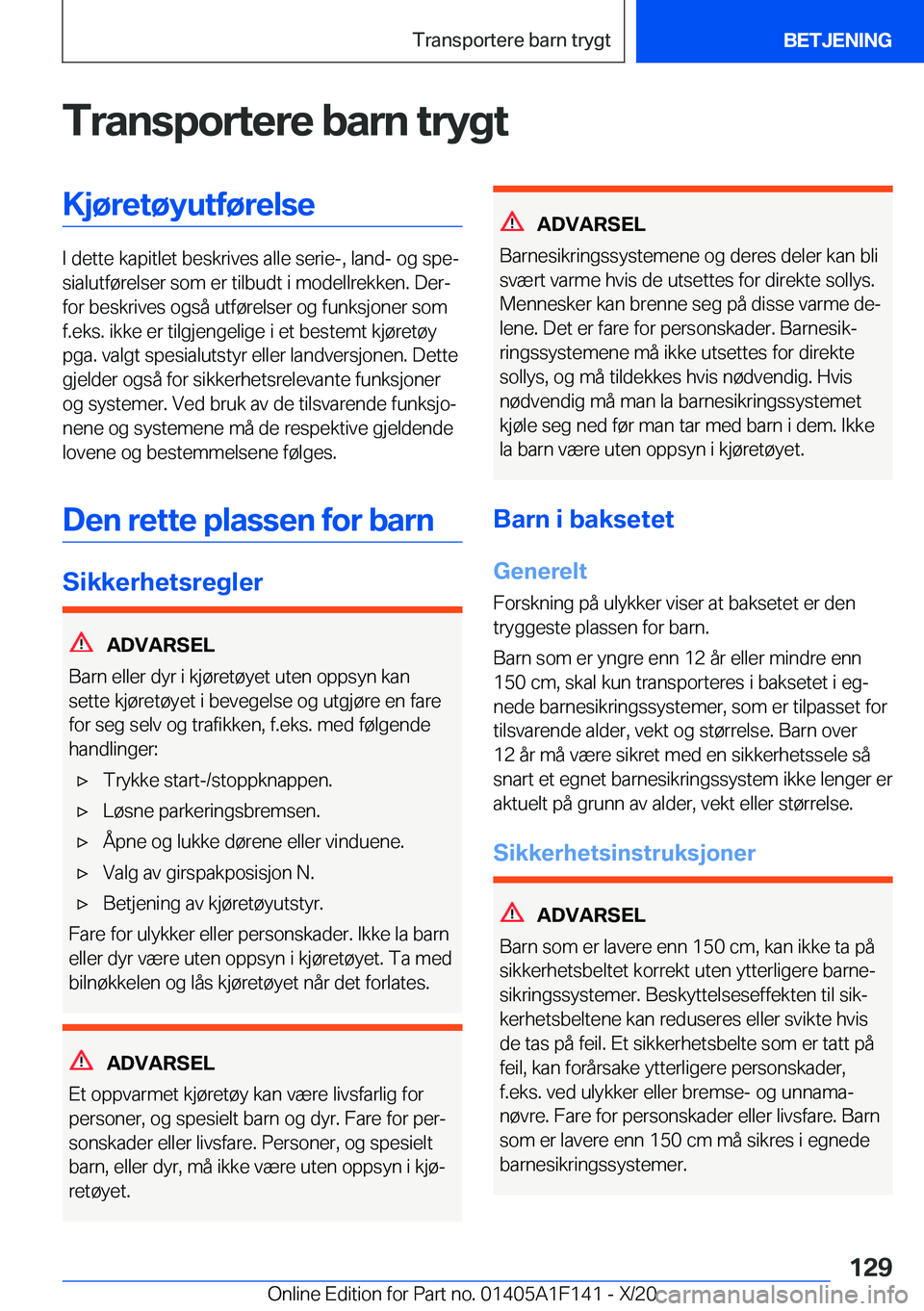 BMW X6 2021  InstruksjonsbØker (in Norwegian) �T�r�a�n�s�p�o�r�t�e�r�e��b�a�r�n��t�r�y�g�t�K�j�