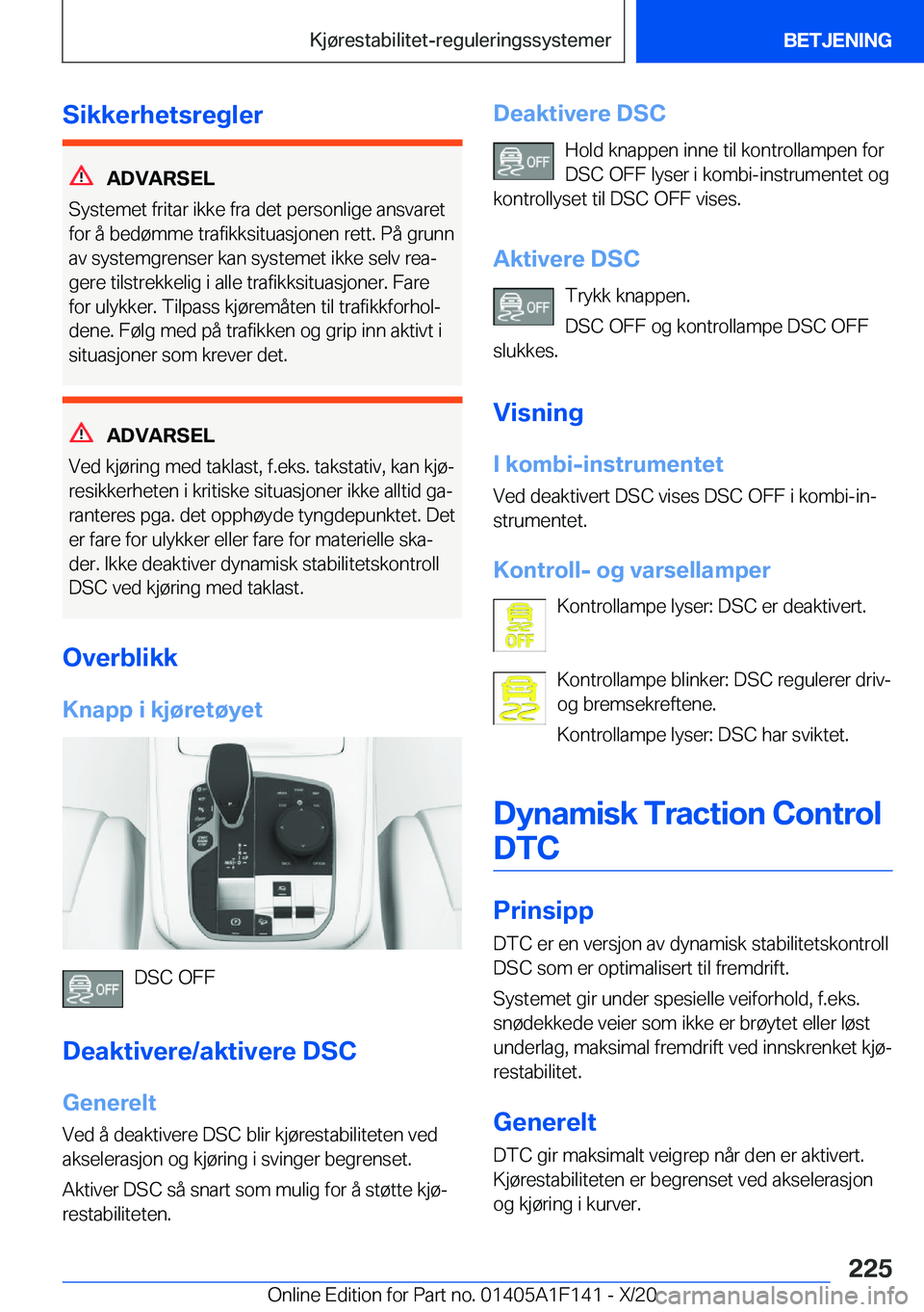 BMW X6 2021  InstruksjonsbØker (in Norwegian) �S�i�k�k�e�r�h�e�t�s�r�e�g�l�e�r
�A�D�V�A�R�S�E�L
�S�y�s�t�e�m�e�t��f�r�i�t�a�r��i�k�k�e��f�r�a��d�e�t��p�e�r�s�o�n�l�i�g�e��a�n�s�v�a�r�e�t
�f�o�r��å��b�e�d�