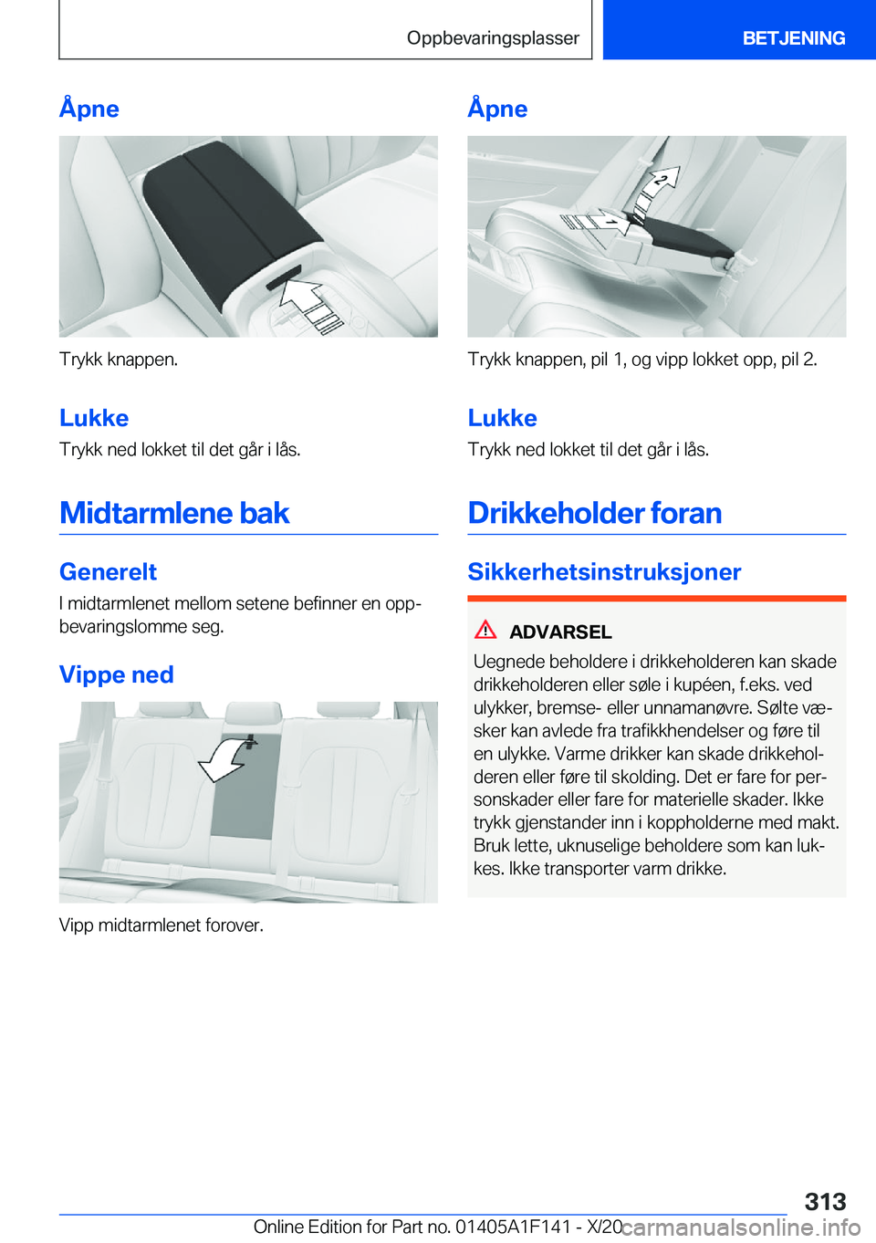 BMW X6 2021  InstruksjonsbØker (in Norwegian) �