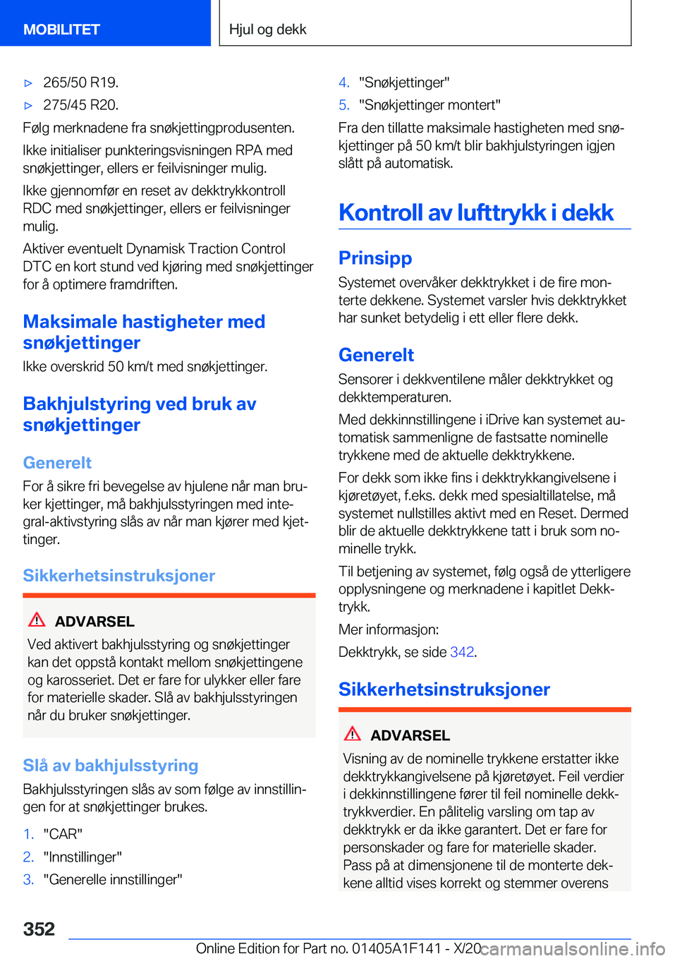BMW X6 2021  InstruksjonsbØker (in Norwegian) x�2�6�5�/�5�0��R�1�9�.x�2�7�5�/�4�5��R�2�0�.
�F�