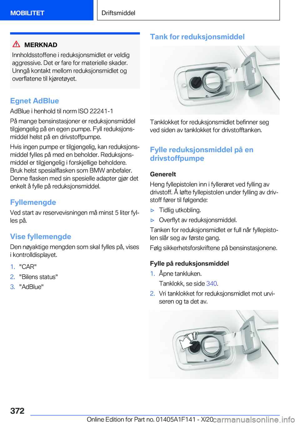 BMW X6 2021  InstruksjonsbØker (in Norwegian) �M�E�R�K�N�A�D
�I�n�n�h�o�l�d�s�s�t�o�f�f�e�n�e��i��r�e�d�u�k�s�j�o�n�s�m�i�d�l�e�t��e�r��v�e�l�d�i�g
�a�g�g�r�e�s�s�i�v�e�.��D�e�t��e�r��f�a�r�e��f�o�r��m�a�t�e�r�i�e�l�l�e��s�k�a�d�e�r�.
�