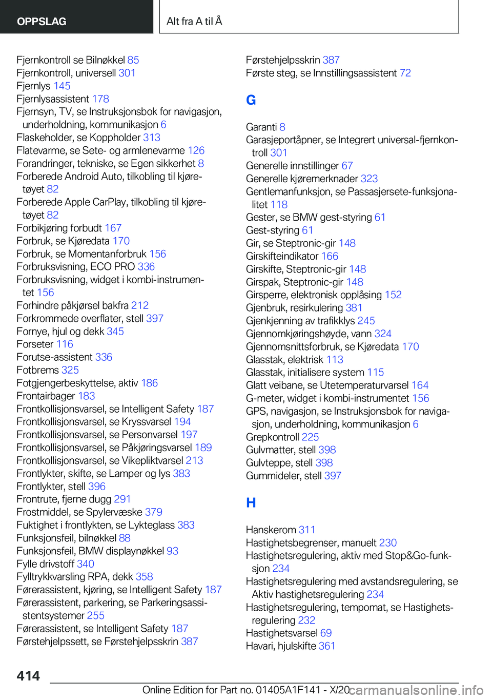 BMW X6 2021  InstruksjonsbØker (in Norwegian) �F�j�e�r�n�k�o�n�t�r�o�l�l��s�e��B�i�l�n�