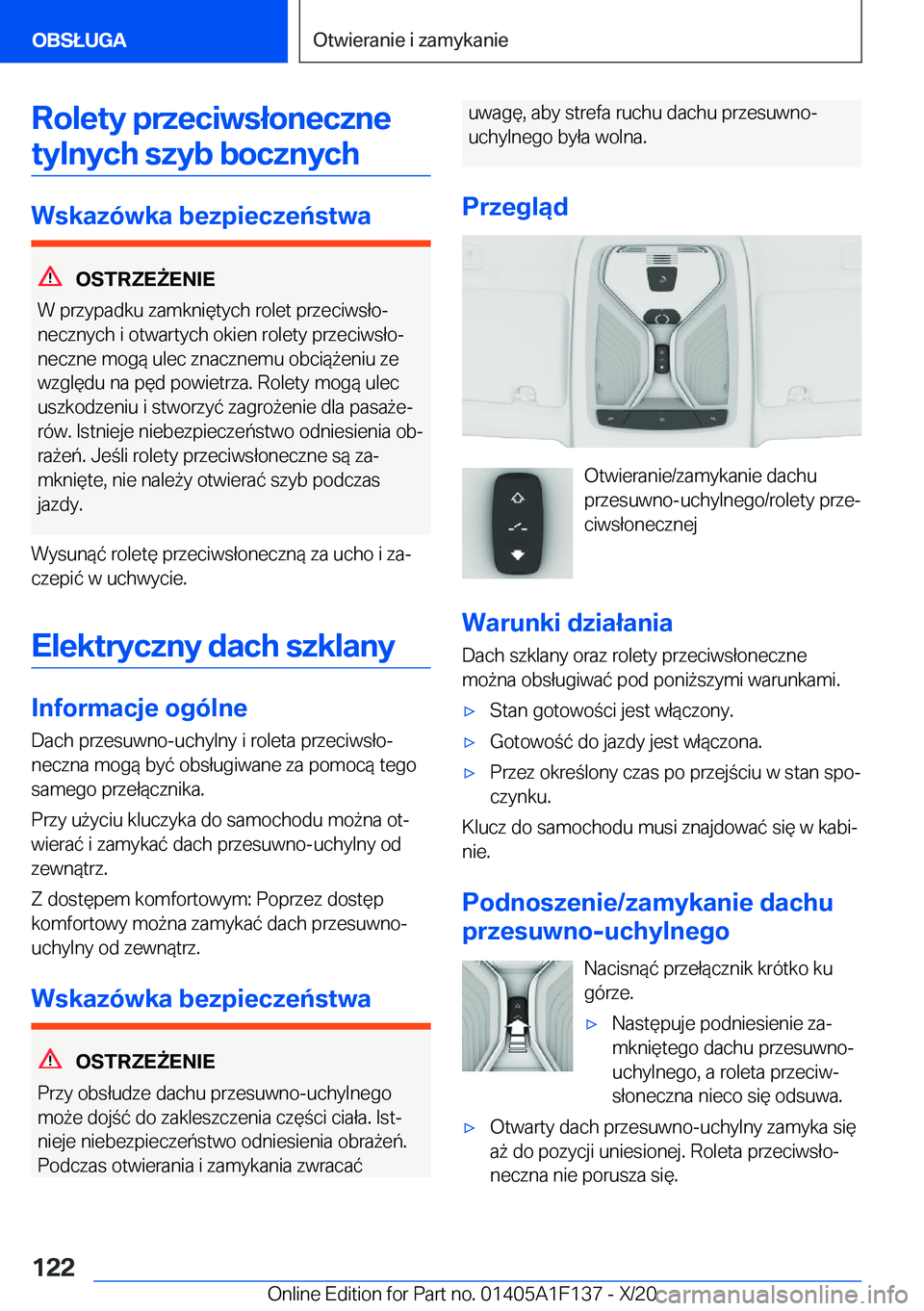 BMW X6 2021  Instrukcja obsługi (in Polish) �R�o�l�e�t�y��p�r�z�e�c�i�w�s�ł�o�n�e�c�z�n�e�t�y�l�n�y�c�h��s�z�y�b��b�o�c�z�n�y�c�h
�W�s�k�a�z�