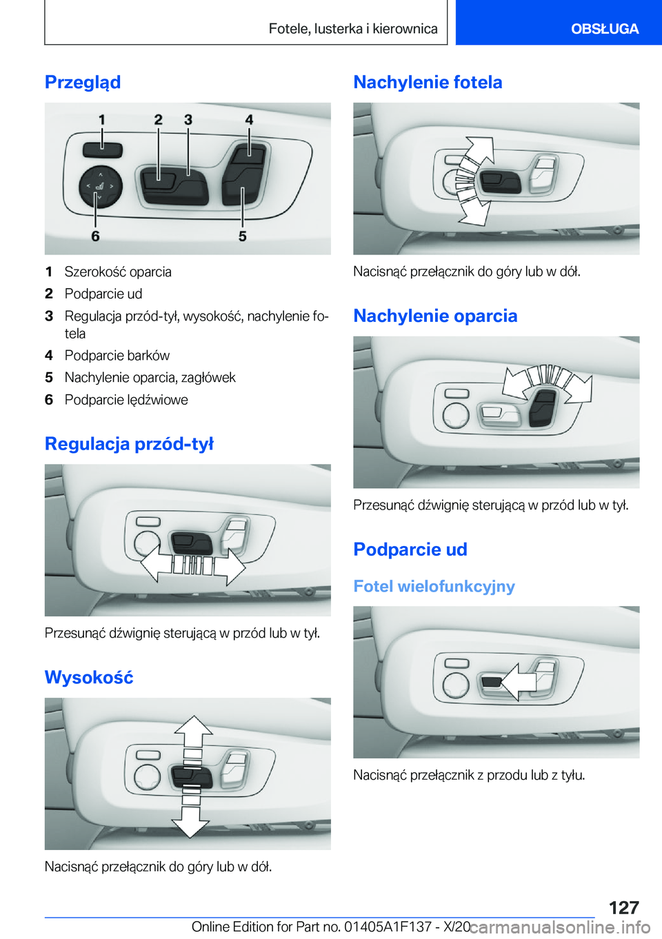 BMW X6 2021  Instrukcja obsługi (in Polish) �P�r�z�e�g�l�ą�d�1�S�z�e�r�o�k�o�