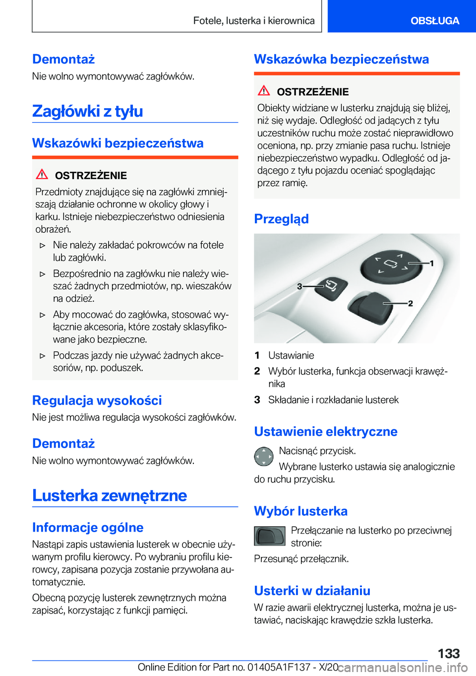 BMW X6 2021  Instrukcja obsługi (in Polish) �D�e�m�o�n�t�a9
�N�i�e��w�o�l�n�o��w�y�m�o�n�t�o�w�y�w�a�