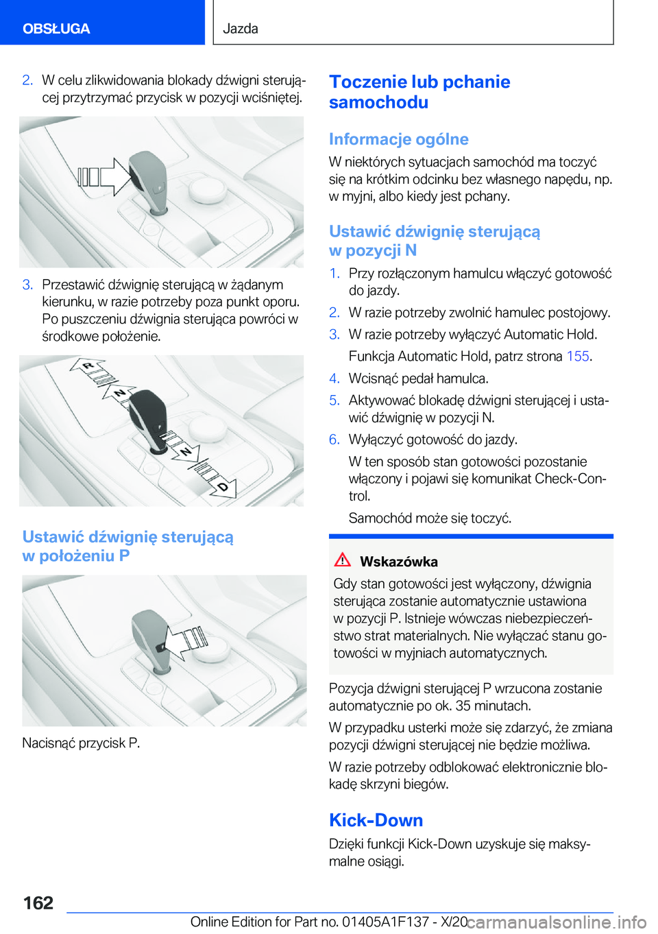 BMW X6 2021  Instrukcja obsługi (in Polish) �2�.�W��c�e�l�u��z�l�i�k�w�i�d�o�w�a�n�i�a��b�l�o�k�a�d�y��d7�w�i�g�n�i��s�t�e�r�u�j�
