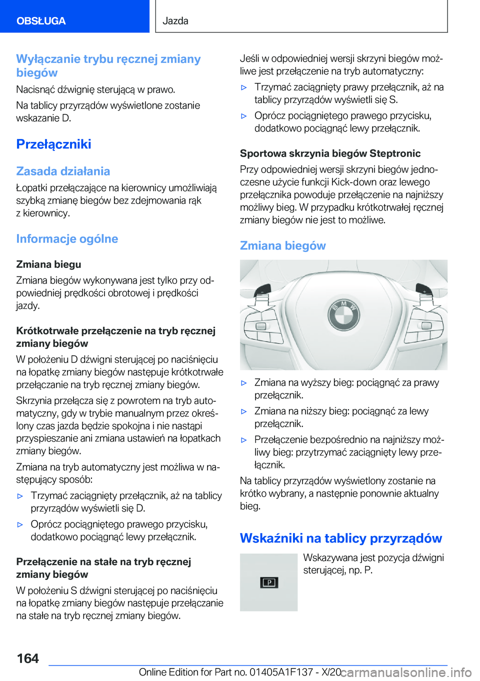 BMW X6 2021  Instrukcja obsługi (in Polish) �W�y�ł�ą�c�z�a�n�i�e��t�r�y�b�u��r�