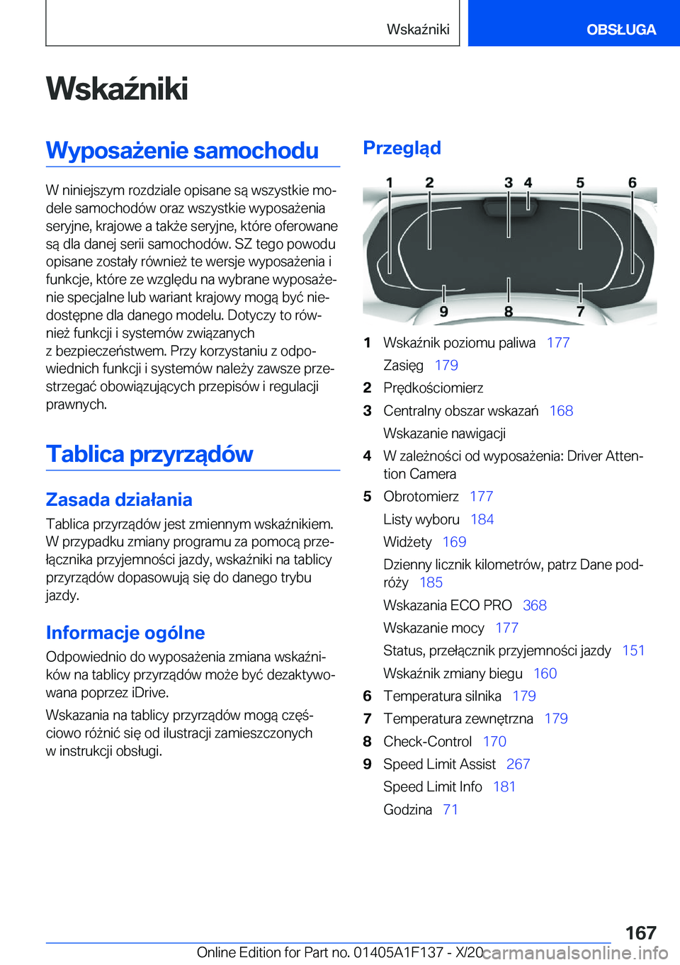 BMW X6 2021  Instrukcja obsługi (in Polish) �W�s�k�a7�n�i�k�i�W�y�p�o�s�a9�e�n�i�e��s�a�m�o�c�h�o�d�u
�W��n�i�n�i�e�j�s�z�y�m��r�o�z�d�z�i�a�l�e��o�p�i�s�a�n�e��s�