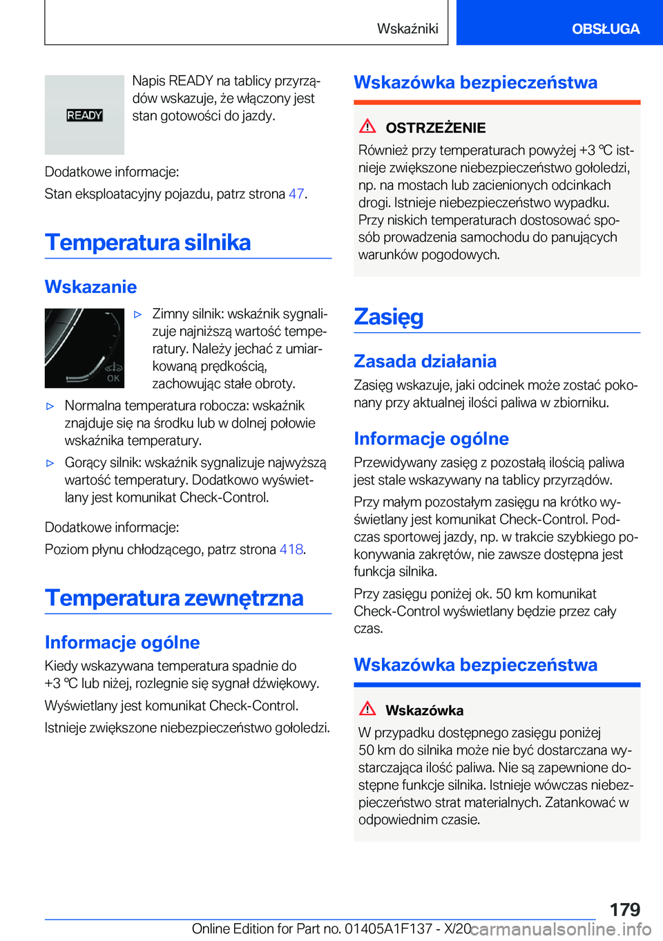 BMW X6 2021  Instrukcja obsługi (in Polish) �N�a�p�i�s��R�E�A�D�Y��n�a��t�a�b�l�i�c�y��p�r�z�y�r�z�