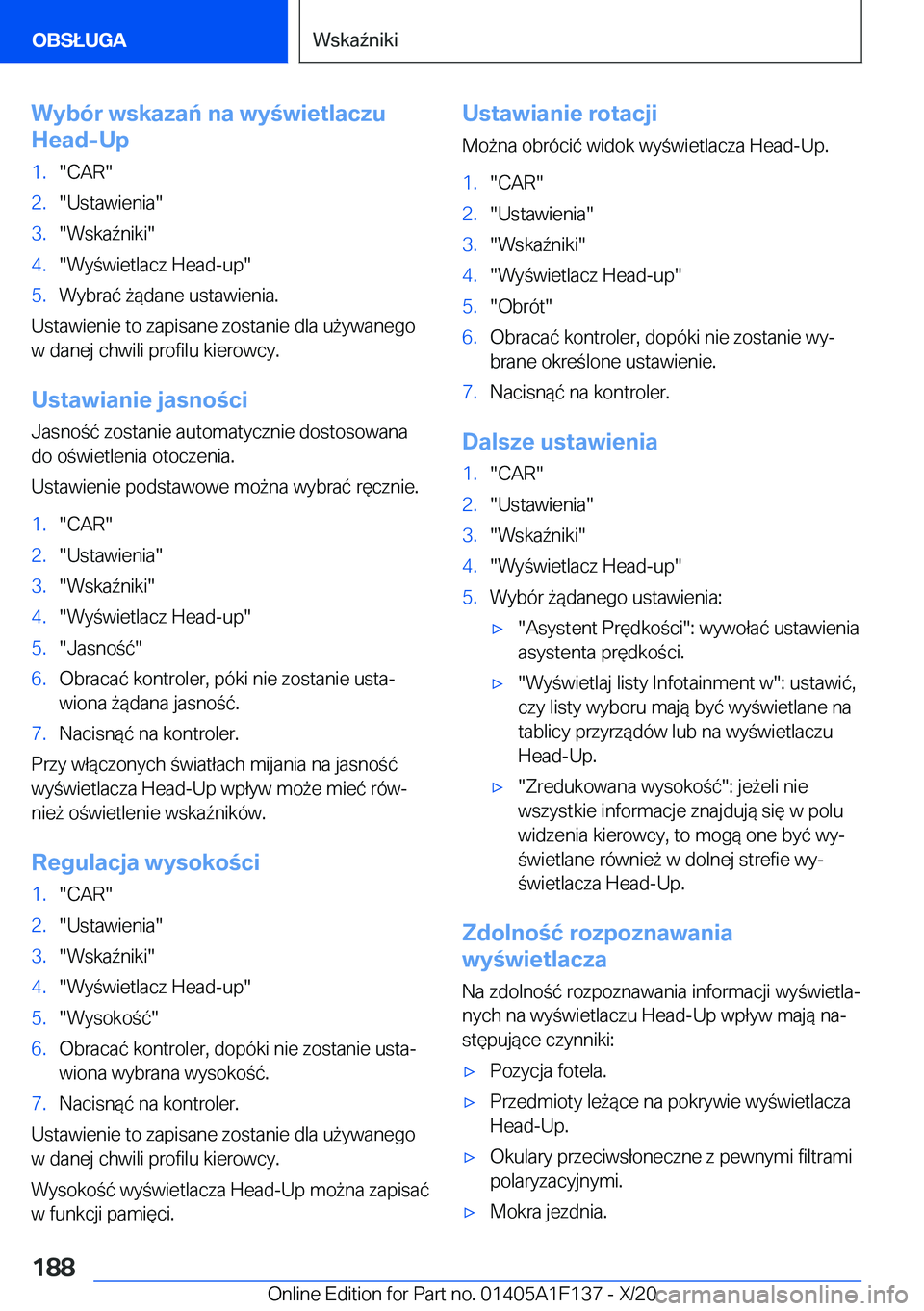 BMW X6 2021  Instrukcja obsługi (in Polish) �W�y�b�