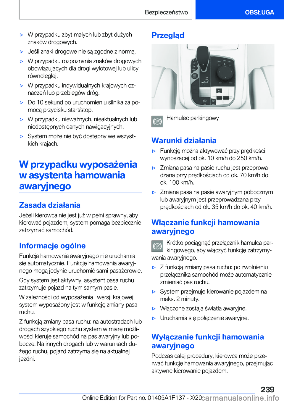 BMW X6 2021  Instrukcja obsługi (in Polish) 'x�W��p�r�z�y�p�a�d�k�u��z�b�y�t��m�a�ł�y�c�h��l�u�b��z�b�y�t��d�u9�y�c�h
�z�n�a�k�