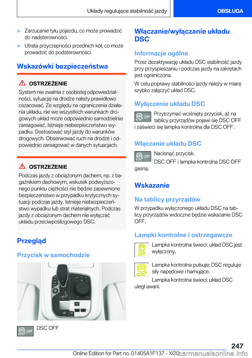BMW X6 2021  Instrukcja obsługi (in Polish) 'x�Z�a�r�z�u�c�a�n�i�e��t�y�ł�u��p�o�j�a�z�d�u�,��c�o��m�o9�e��p�r�o�w�a�d�z�i�