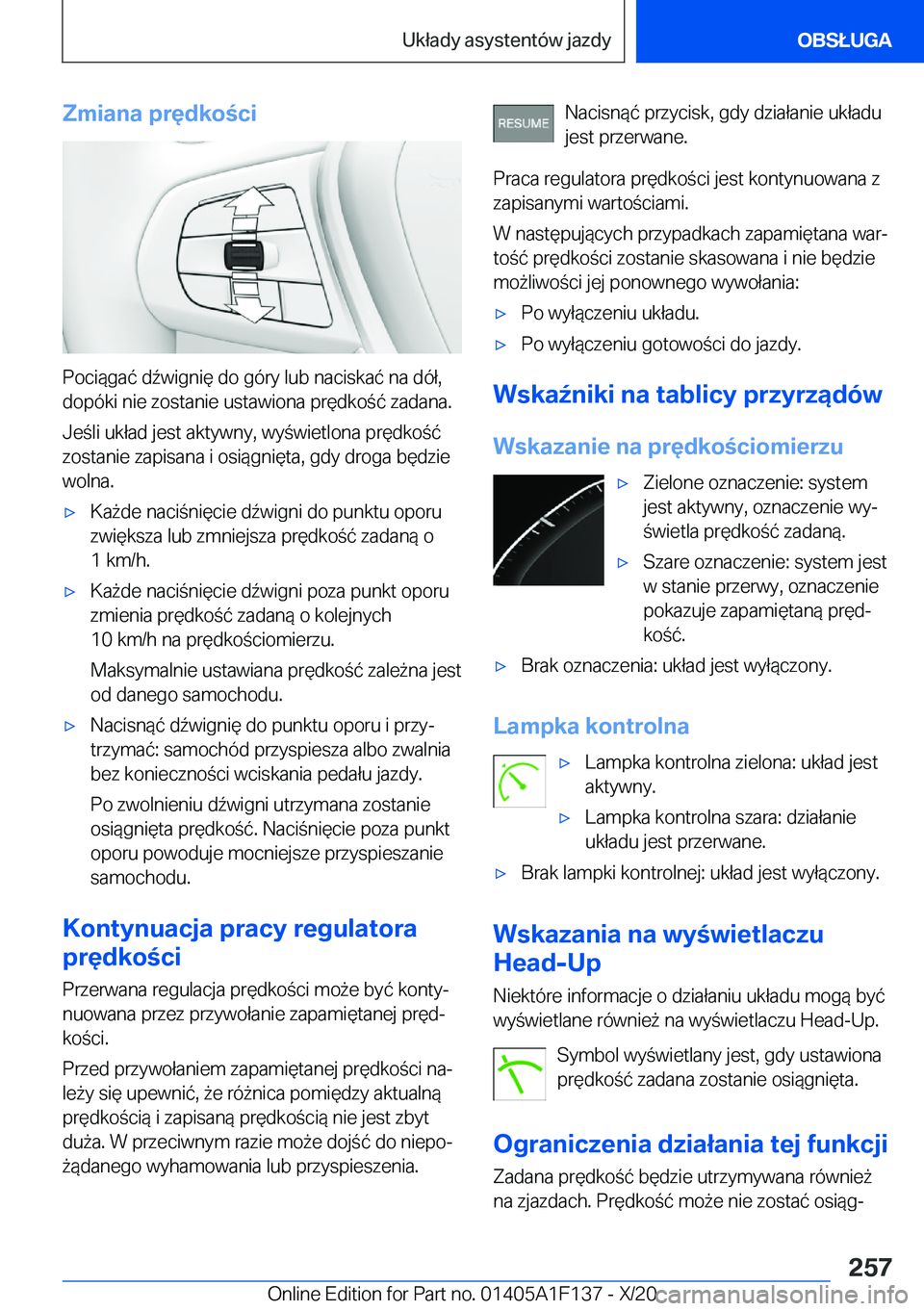 BMW X6 2021  Instrukcja obsługi (in Polish) �Z�m�i�a�n�a��p�r�