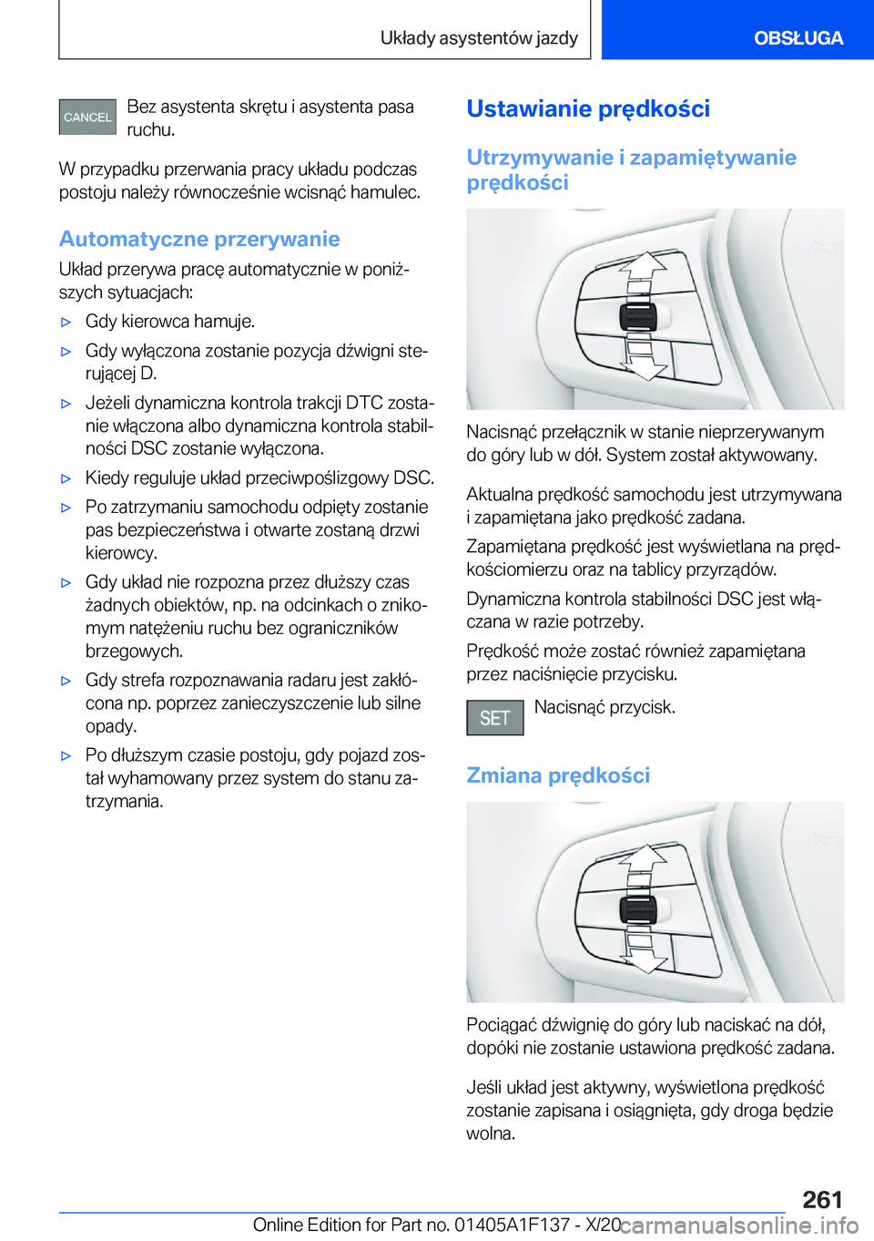 BMW X6 2021  Instrukcja obsługi (in Polish) �B�e�z��a�s�y�s�t�e�n�t�a��s�k�r�