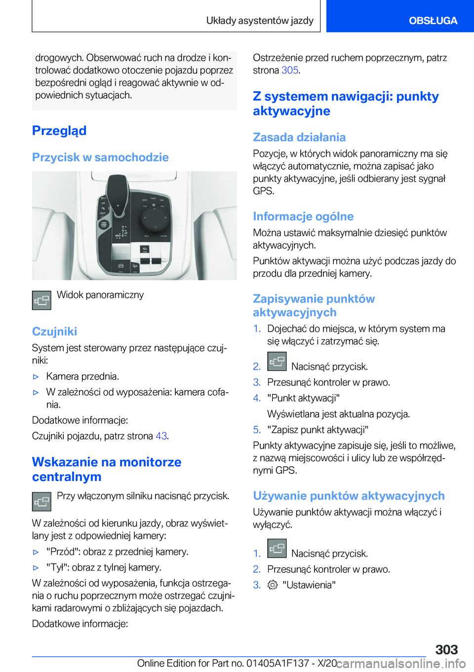 BMW X6 2021  Instrukcja obsługi (in Polish) �d�r�o�g�o�w�y�c�h�.��O�b�s�e�r�w�o�w�a�