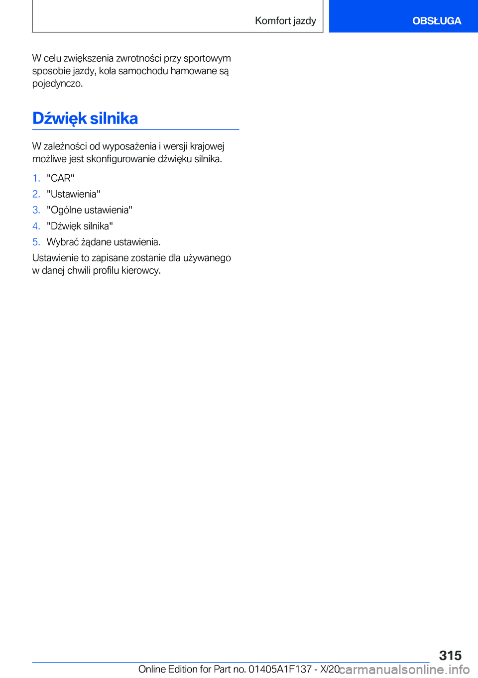 BMW X6 2021  Instrukcja obsługi (in Polish) �W��c�e�l�u��z�w�i�