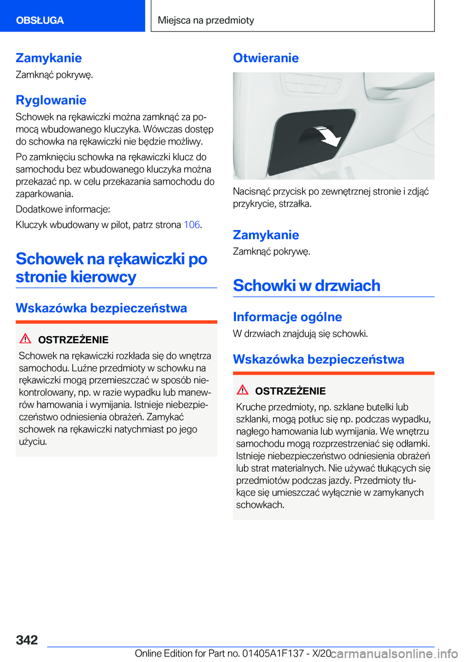 BMW X6 2021  Instrukcja obsługi (in Polish) �Z�a�m�y�k�a�n�i�e
�Z�a�m�k�n�