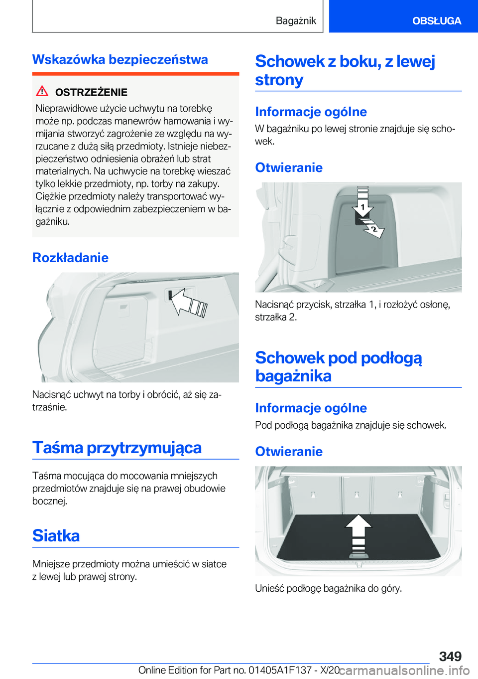 BMW X6 2021  Instrukcja obsługi (in Polish) �W�s�k�a�z�