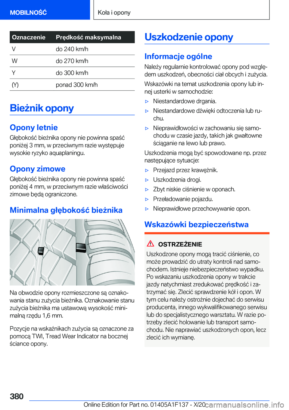 BMW X6 2021  Instrukcja obsługi (in Polish) �O�z�n�a�c�z�e�n�i�e�P�r�