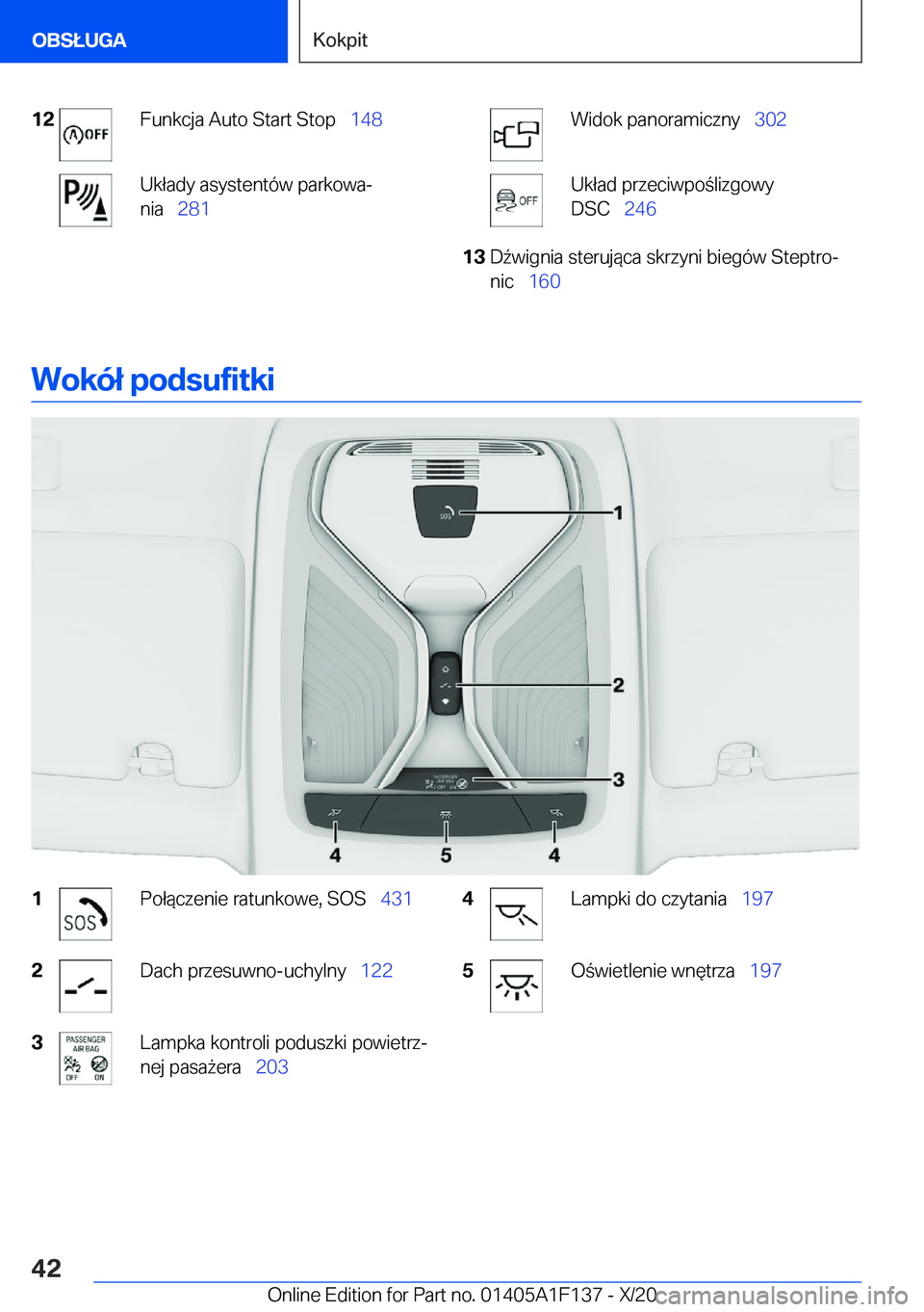 BMW X6 2021  Instrukcja obsługi (in Polish) �1�2�F�u�n�k�c�j�a��A�u�t�o��S�t�a�r�t��S�t�o�p\_�1�4�8�U�k�ł�a�d�y��a�s�y�s�t�e�n�t�
