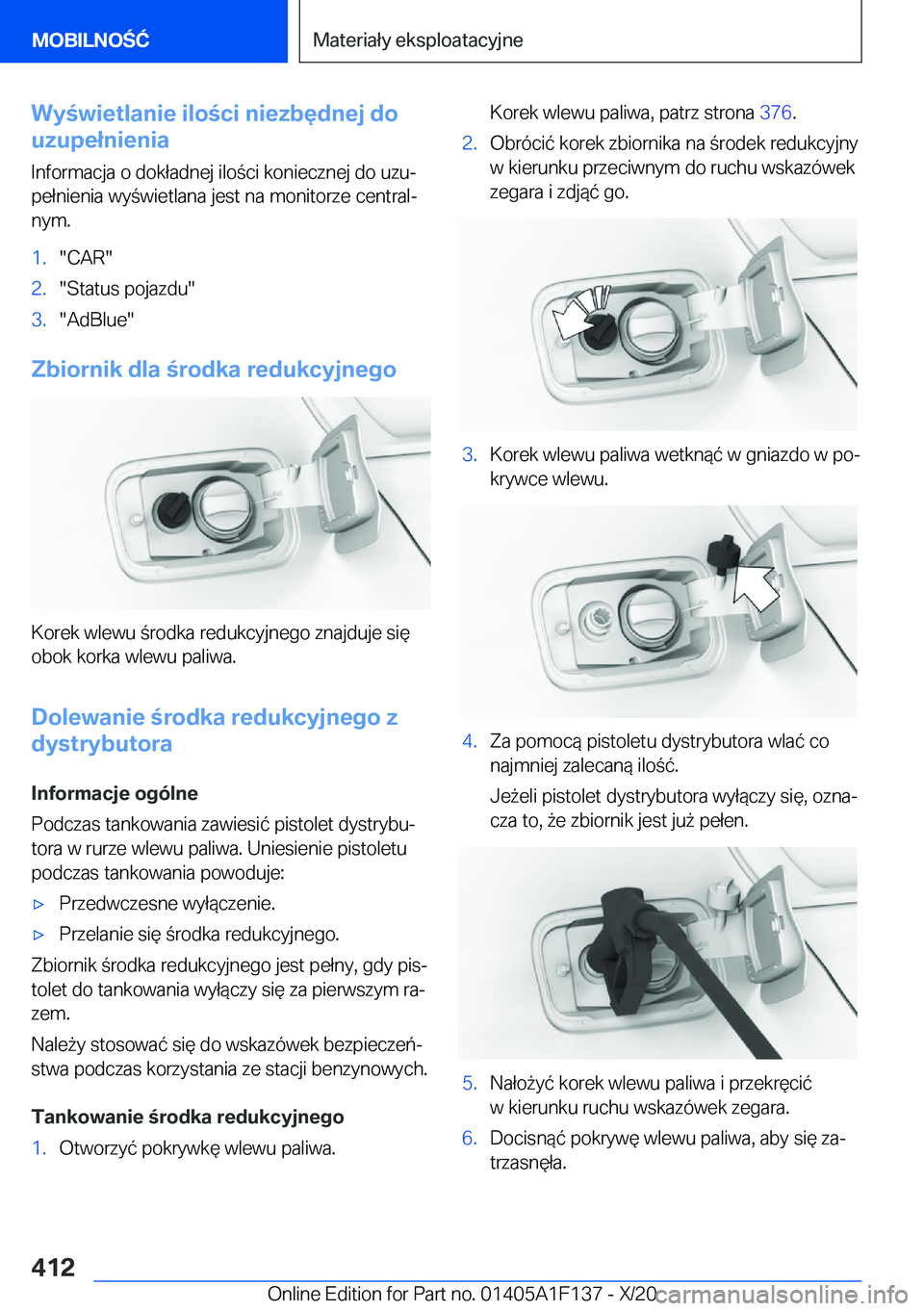 BMW X6 2021  Instrukcja obsługi (in Polish) �W�y�w�i�e�t�l�a�n�i�e��i�l�o�c�i��n�i�e�z�b�