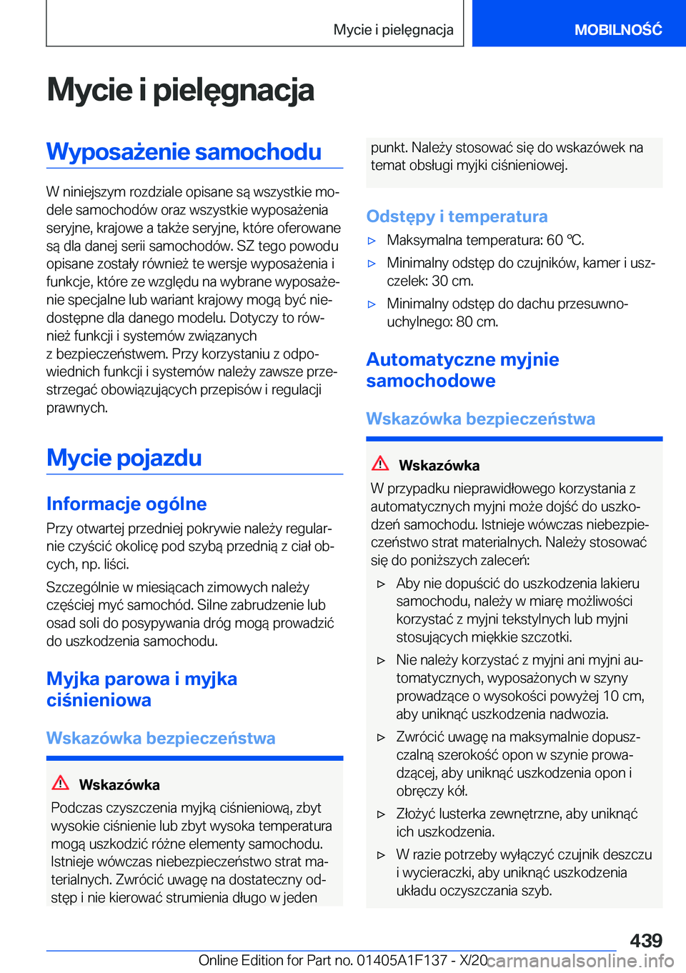 BMW X6 2021  Instrukcja obsługi (in Polish) �M�y�c�i�e��i��p�i�e�l�