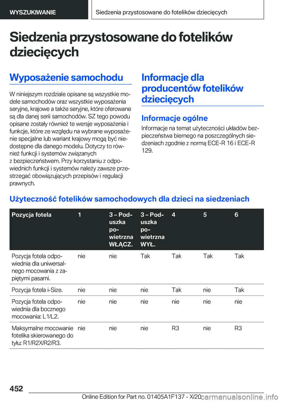 BMW X6 2021  Instrukcja obsługi (in Polish) �S�i�e�d�z�e�n�i�a��p�r�z�y�s�t�o�s�o�w�a�n�e��d�o��f�o�t�e�l�i�k�