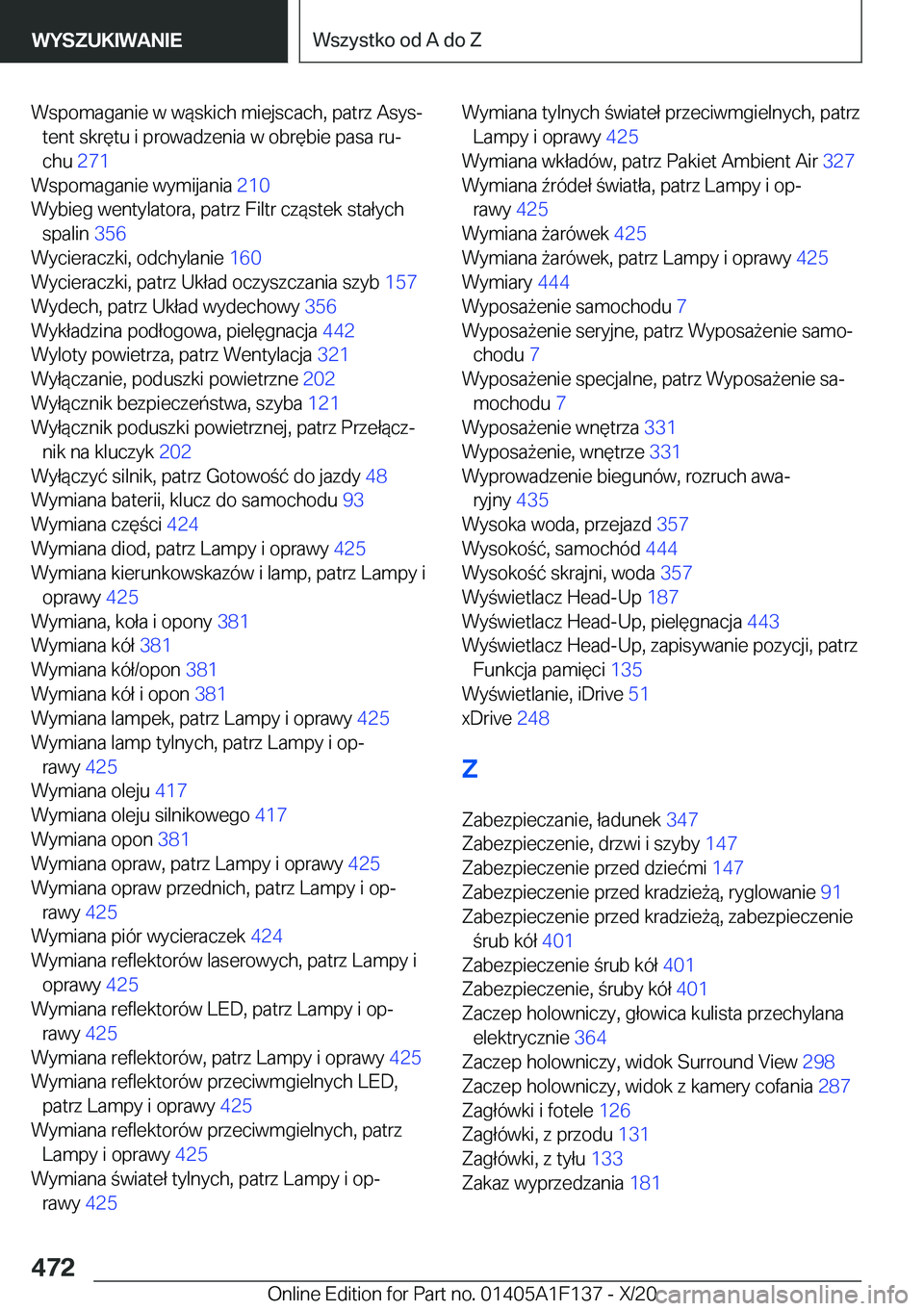 BMW X6 2021  Instrukcja obsługi (in Polish) �W�s�p�o�m�a�g�a�n�i�e��w��w�