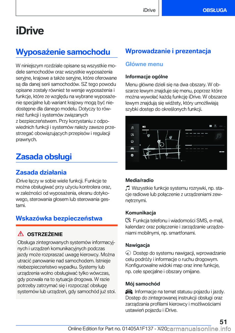 BMW X6 2021  Instrukcja obsługi (in Polish) �i�D�r�i�v�e�W�y�p�o�s�a9�e�n�i�e��s�a�m�o�c�h�o�d�u
�W��n�i�n�i�e�j�s�z�y�m��r�o�z�d�z�i�a�l�e��o�p�i�s�a�n�e��s�