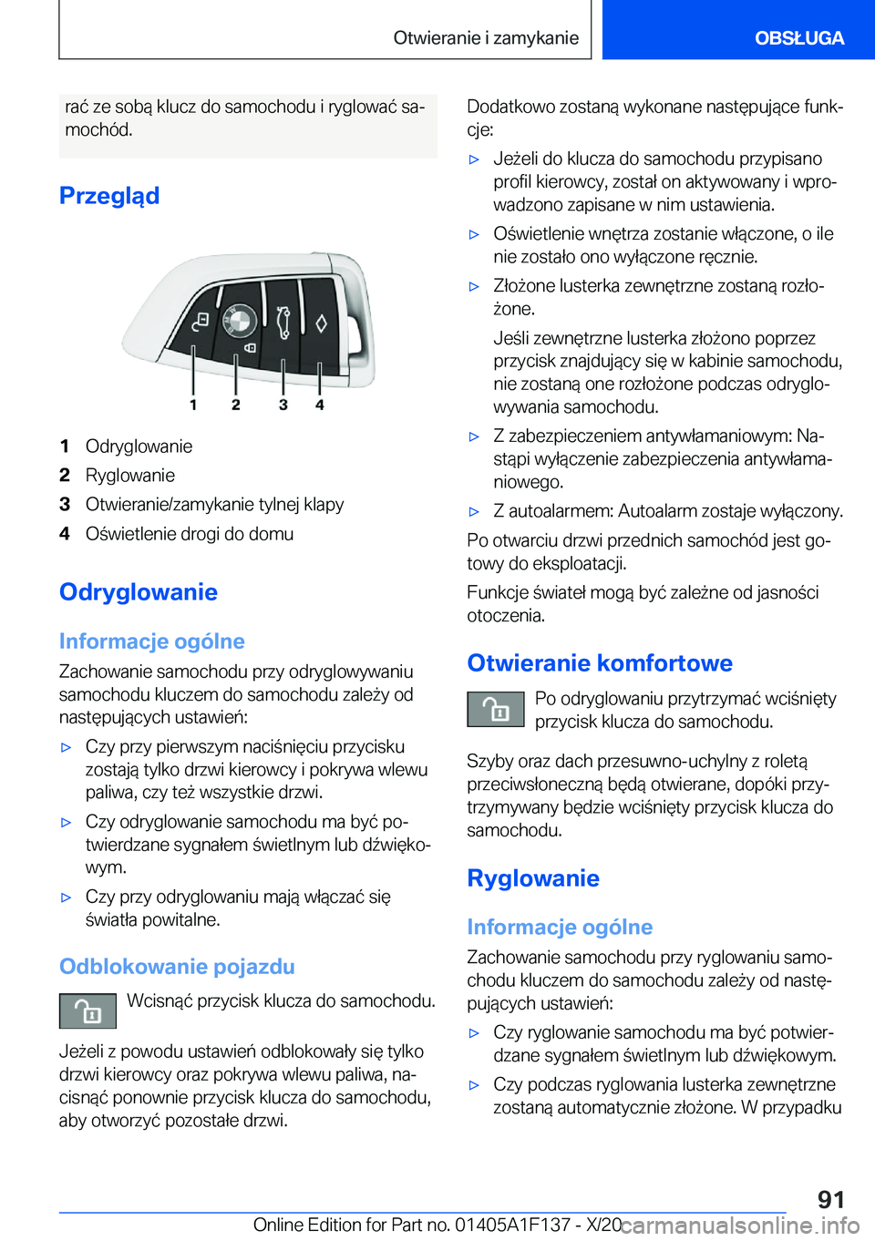 BMW X6 2021  Instrukcja obsługi (in Polish) �r�a�