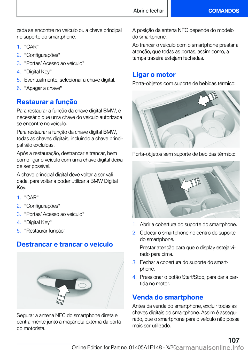 BMW X6 2021  Manual do condutor (in Portuguese) �z�a�d�a��s�e��e�n�c�o�n�t�r�e��n�o��v�e�
