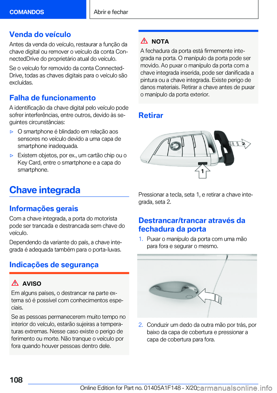 BMW X6 2021  Manual do condutor (in Portuguese) �V�e�n�d�a��d�o��v�e�