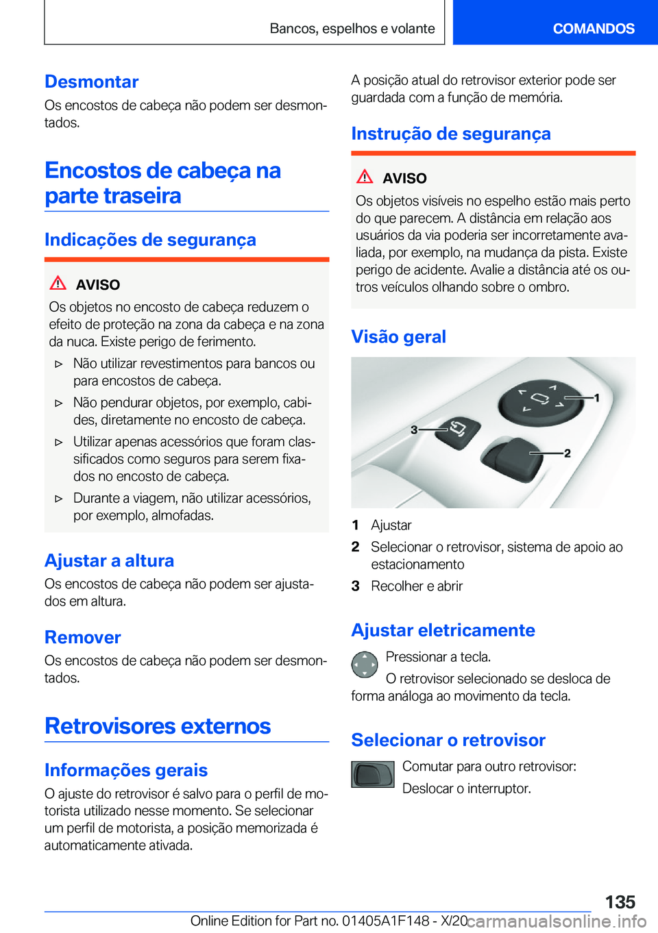 BMW X6 2021  Manual do condutor (in Portuguese) �D�e�s�m�o�n�t�a�r
�O�s��e�n�c�o�s�t�o�s��d�e��c�a�b�e�