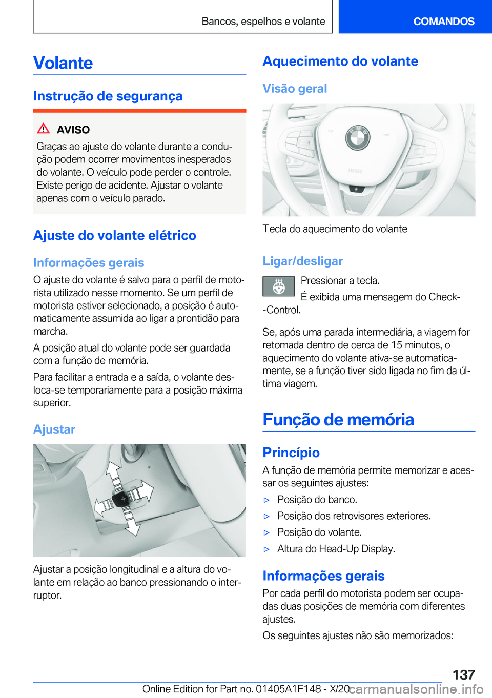 BMW X6 2021  Manual do condutor (in Portuguese) �V�o�l�a�n�t�e
�I�n�s�t�r�u�