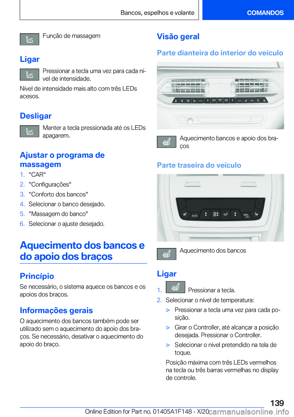 BMW X6 2021  Manual do condutor (in Portuguese) �F�u�n�