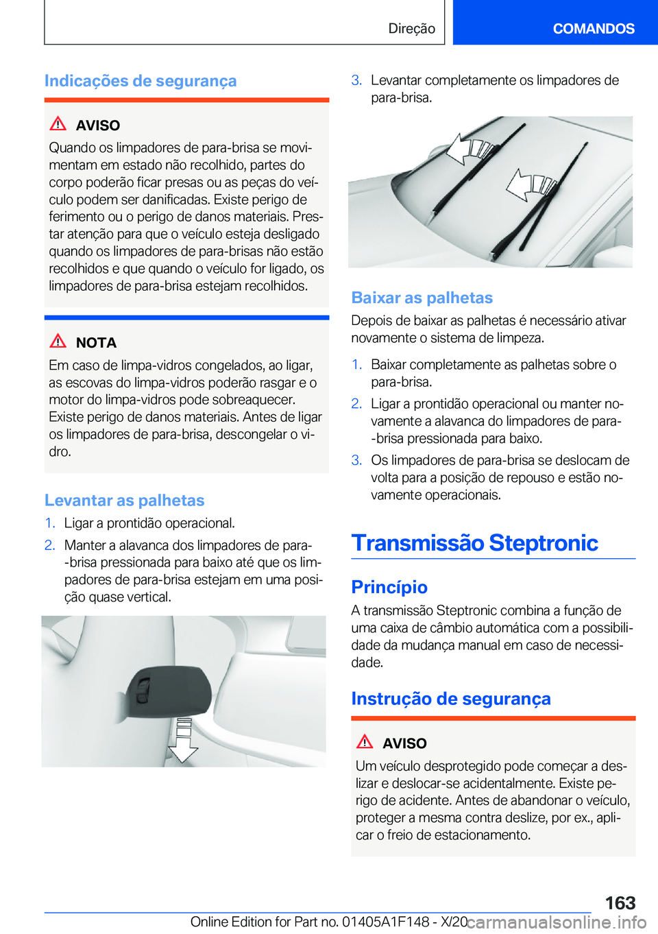 BMW X6 2021  Manual do condutor (in Portuguese) �I�n�d�i�c�a�